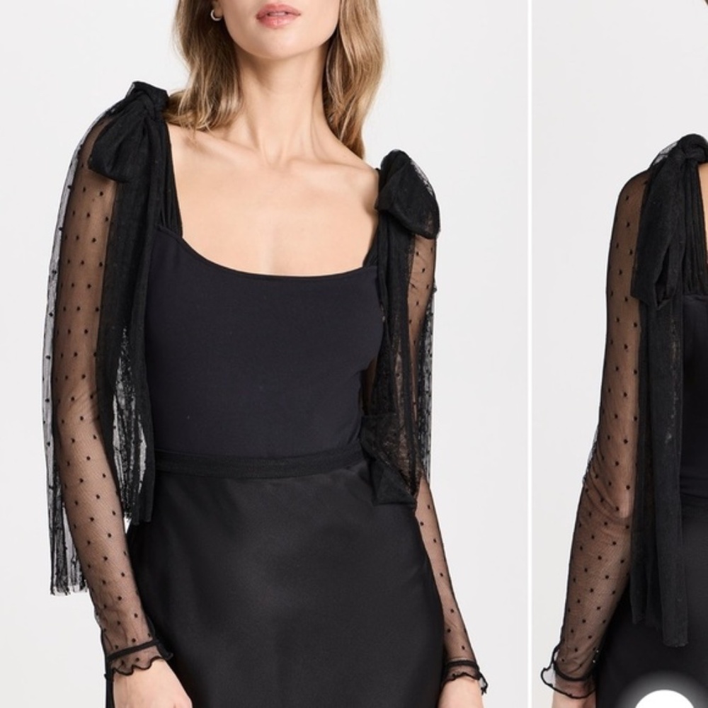 Free People Tongue Tied Thong Bodysuit black size small NWT - Picture 2 of 5